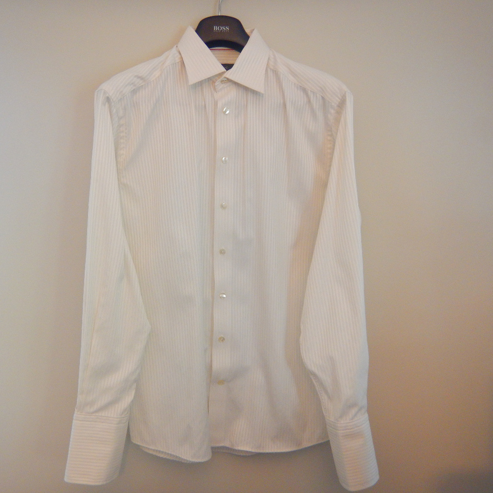 Eton Off White Pin Striped Dress Shirt